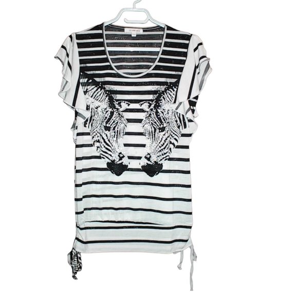 XS top zebra pattern - Picture 1 of 3